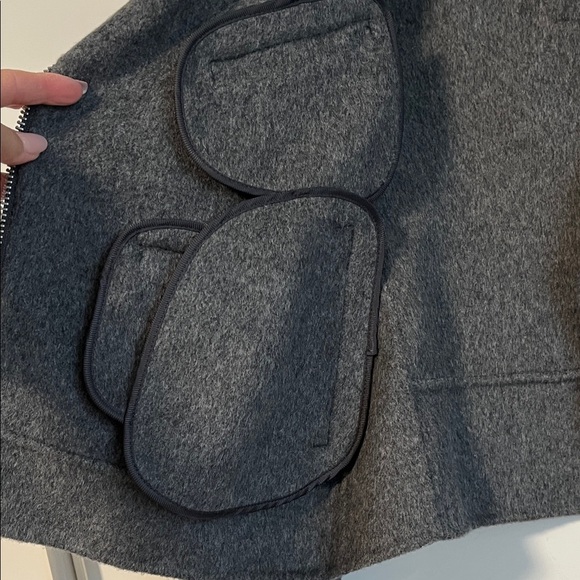 NWOT MICHAEL Michael Kors Charcoal Wool Moto Jacket, Size M - Picture 10 of 12